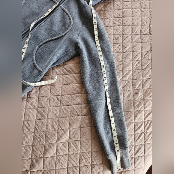 Lululemon Signature Shape Steel Blue Gray Zip-Up Scuba Hoodie Sz XXS - XS - Picture 6 of 9